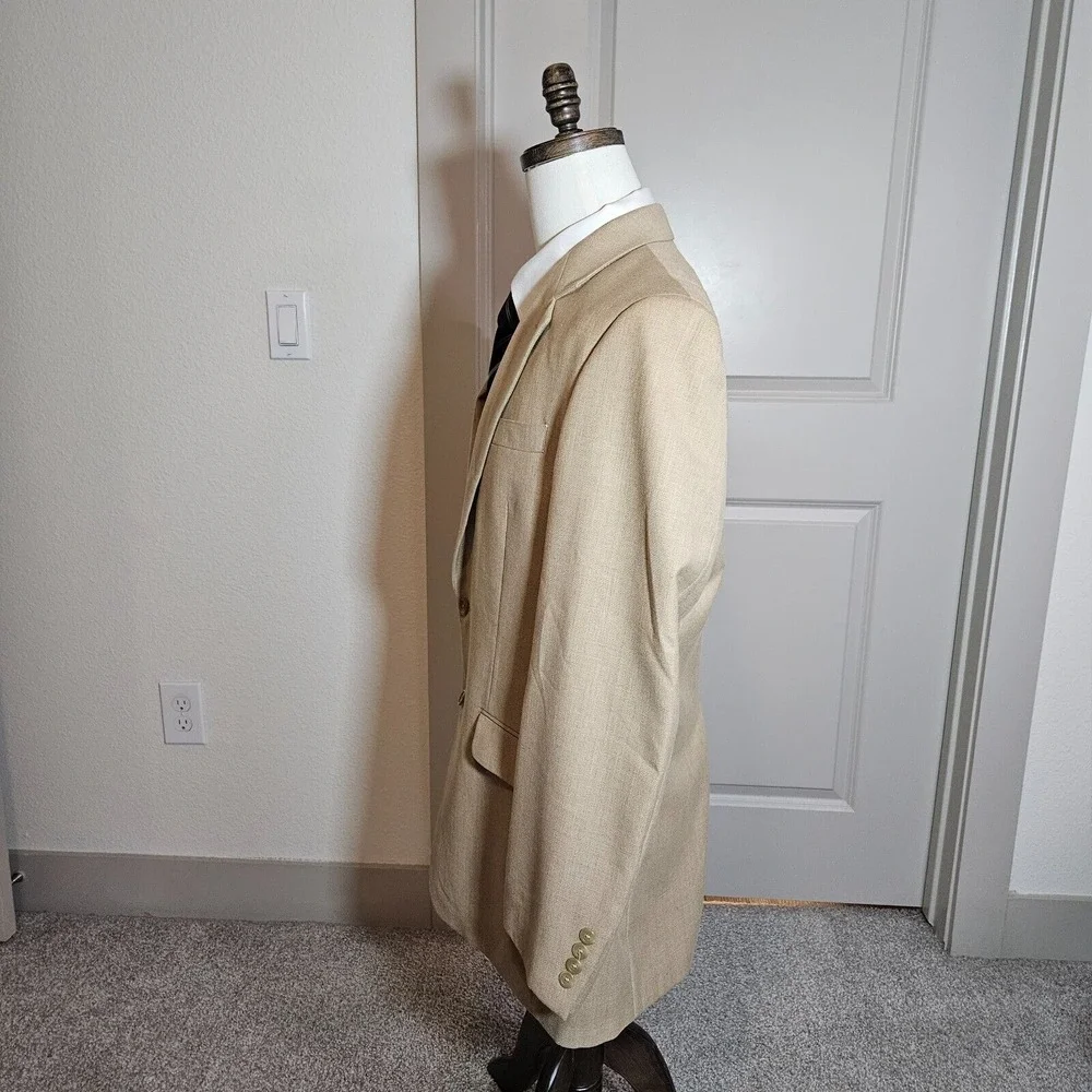 Lauren‎ Ralph Lauren Blazer Sport Coat Suit Men 43L 2-Button Beige